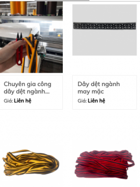 Gia công dây dệt ngành may mặc 